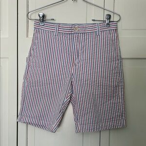 Vineyard Vines Kids Red and Blue Striped Shorts
